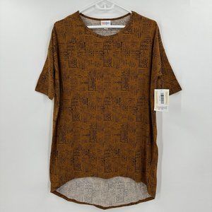 LuLaRoe | Sz XS/S Brown All over Print Irma Tunic Top